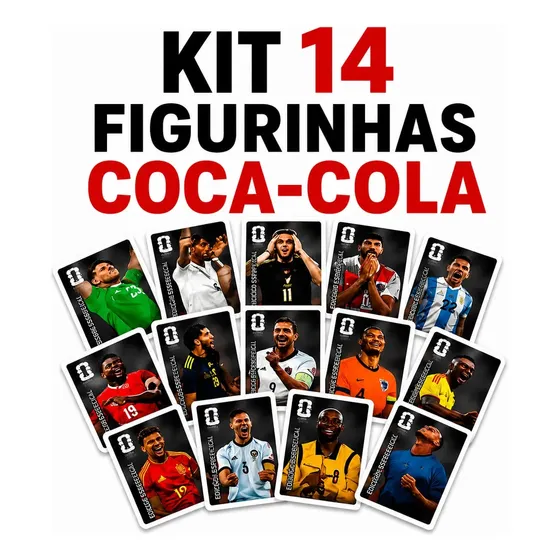 Kit 14 Figurinhas Coca Cola 2026